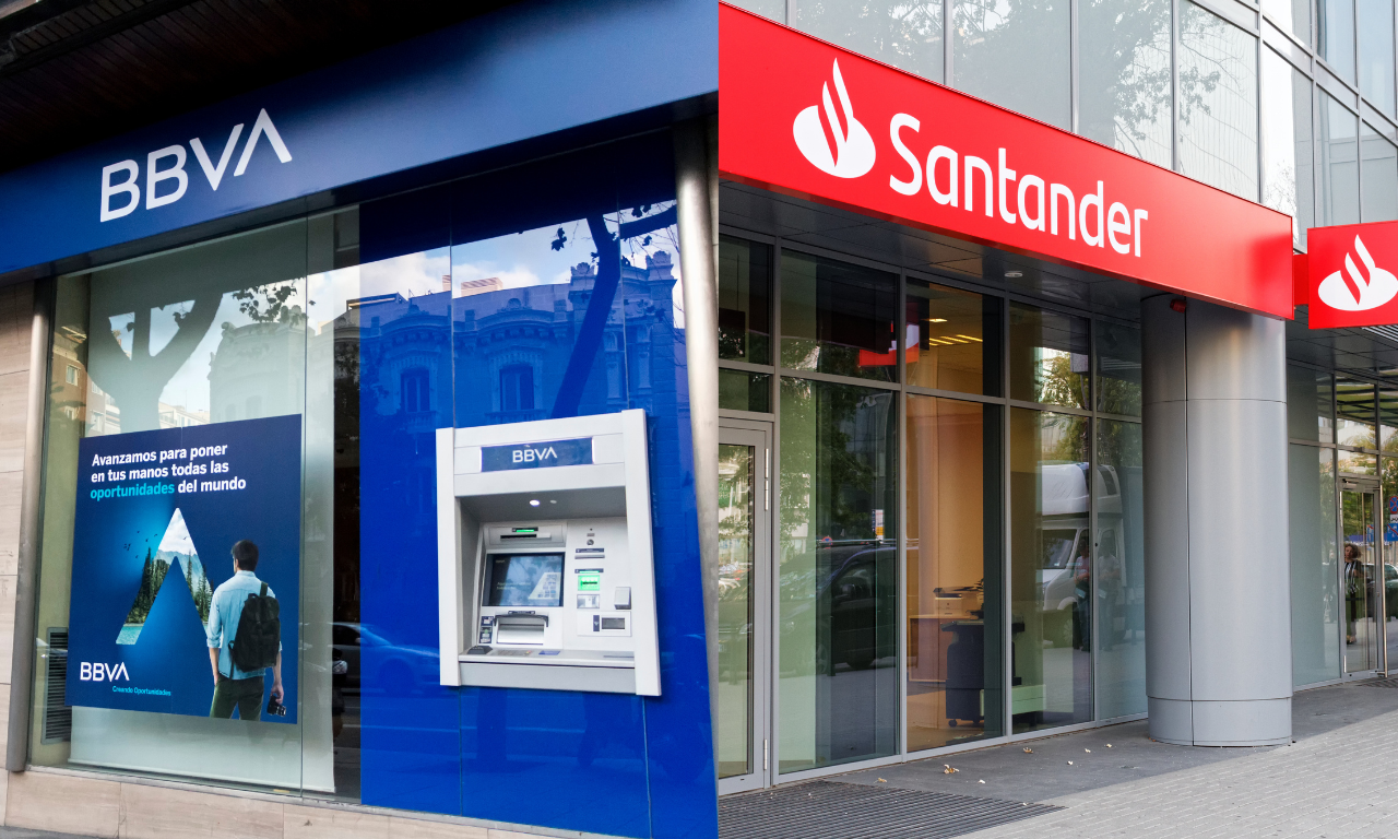Banca digital impulsa resultados de Santander y BBVA 