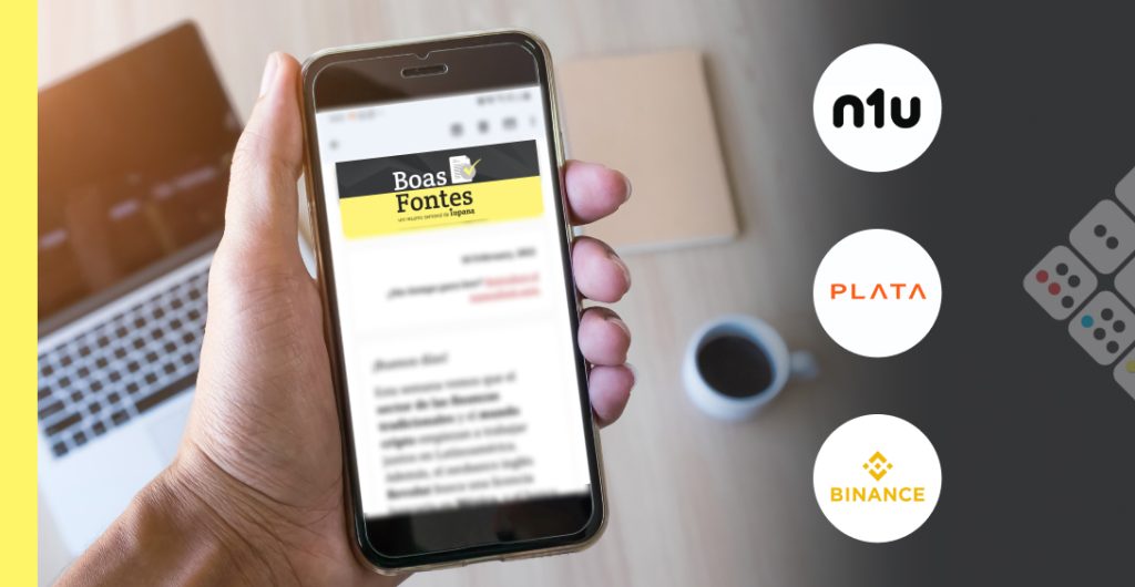 Boas fontes: n1u, plata, binance