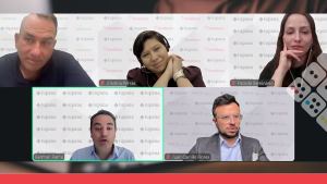 Directivos de banco presentan informe Outook 2026