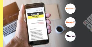 Celular con página de Buenas Fuentes de iupana