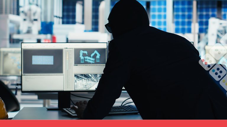 Cibercriminal realizando ataque a banco