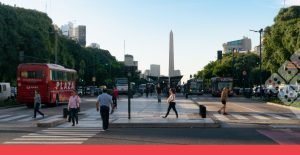 Buenos Aires, calle principal del Obelisco.