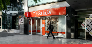 Frontis de sucursal física de Banco Galicia Argentina.